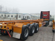 China 40ft 12m Vrachtwagen 3 van de Tractoraanhangwagen de Semi Aanhangwagen van het Asskelet voor Containervervoer fabriek