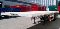 China Vrachtwagen van de drie Assen de Semi Aanhangwagen voor het Materiaal van de Containerlading Q345B fabriek
