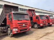 China De Vrachtwagenskipper 6X4 van de rode Kleuren336hp HOWO Gebruikte Stortplaats met Goede Voorwaarde fabriek