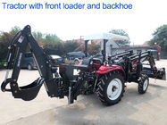 China 4WD de Tractoren30hp Dieselmotor van het landbouwlandbouwbedrijf met Voorlader en Backhoe fabriek