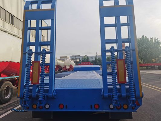 Op maat gemaakte 3-assige platte half-aanhangwagen Traktortrucks 40 Ft Semi Low Bed Trailer