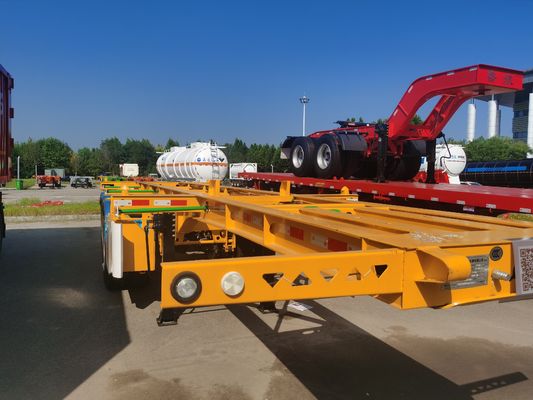 2 As 20ft 40ft Skelet Trailer Container Skelet Trailer Transporter