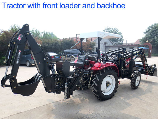 4WD de Tractoren30hp Dieselmotor van het landbouwlandbouwbedrijf met Voorlader en Backhoe